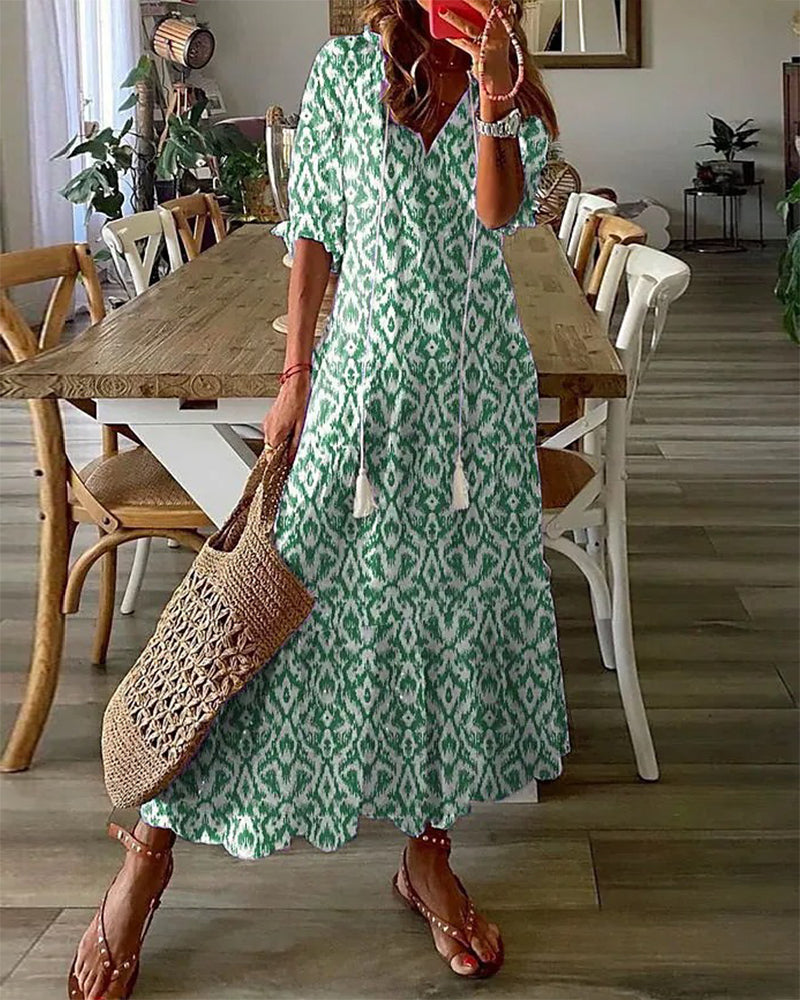 Michaela - Boho Kleid mit Bauchbedeckung für einen entspannten Look