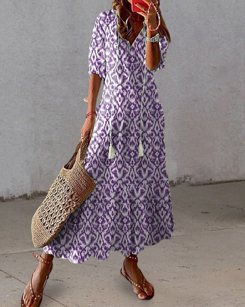Michaela - Boho Kleid mit Bauchbedeckung für einen entspannten Look