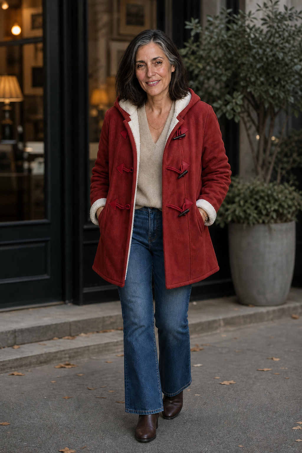 Annelie | Gefütterter Dufflecoat mit Kapuze