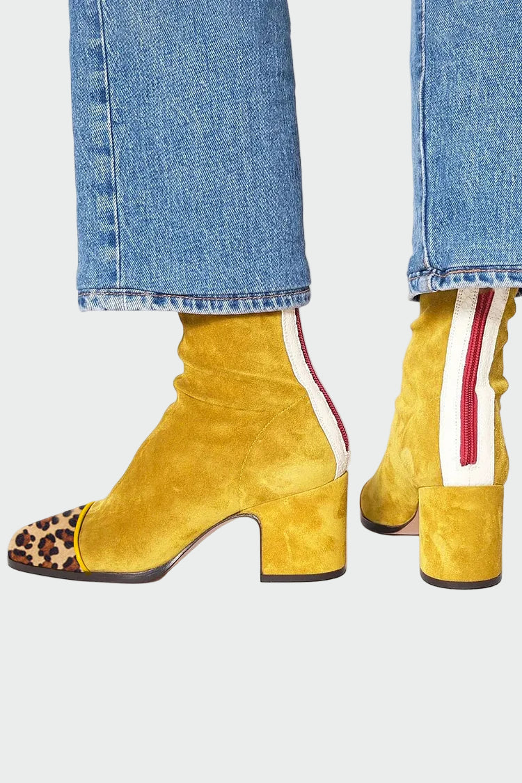 Elena - Elegante Stiefeletten mit Leopardenmuster