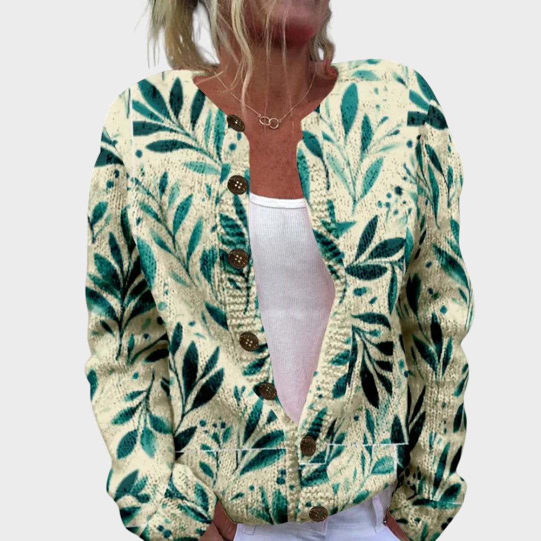 Ginevra | Cardigan mit Botanischem Muster