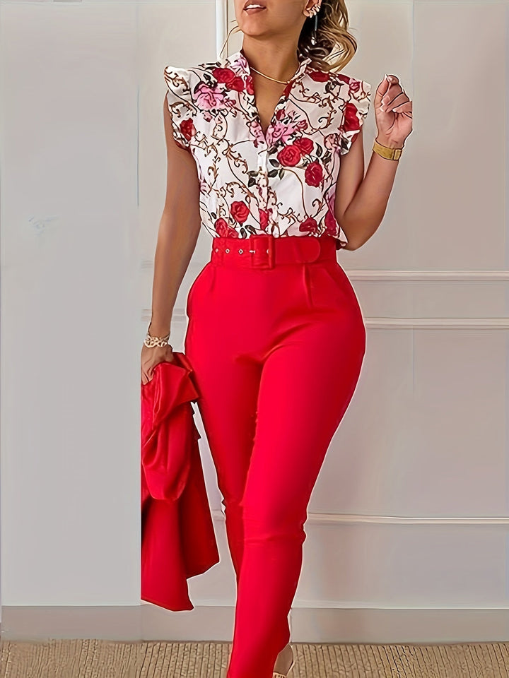 Florabel - Elegantes Set mit Rüschenärmeln