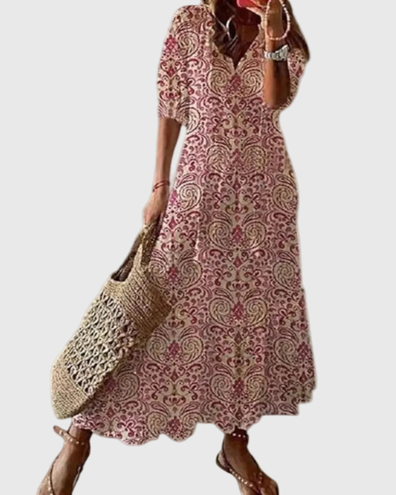 Amalia | Vintage Bohemian Maxikleid für den Sommer