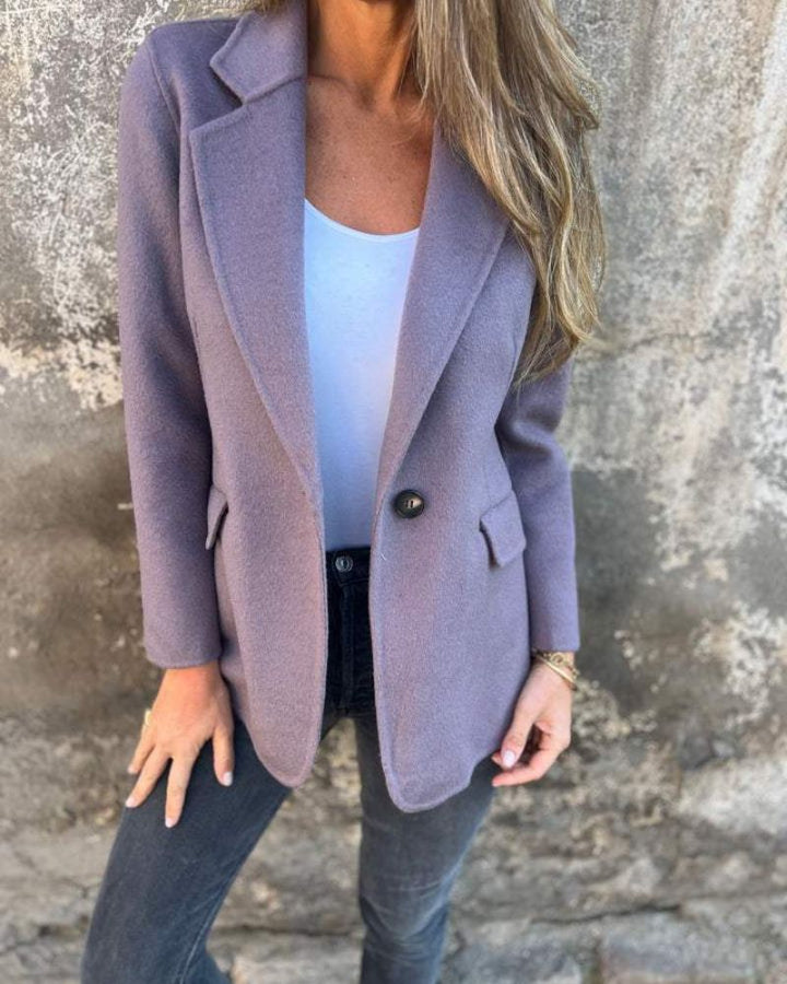 Paola | Einreiher Blazer-Mantel mit Revers