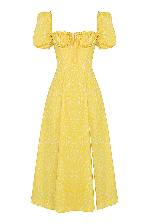 Aviana - Kleid mit Puffärmeln in Bloom