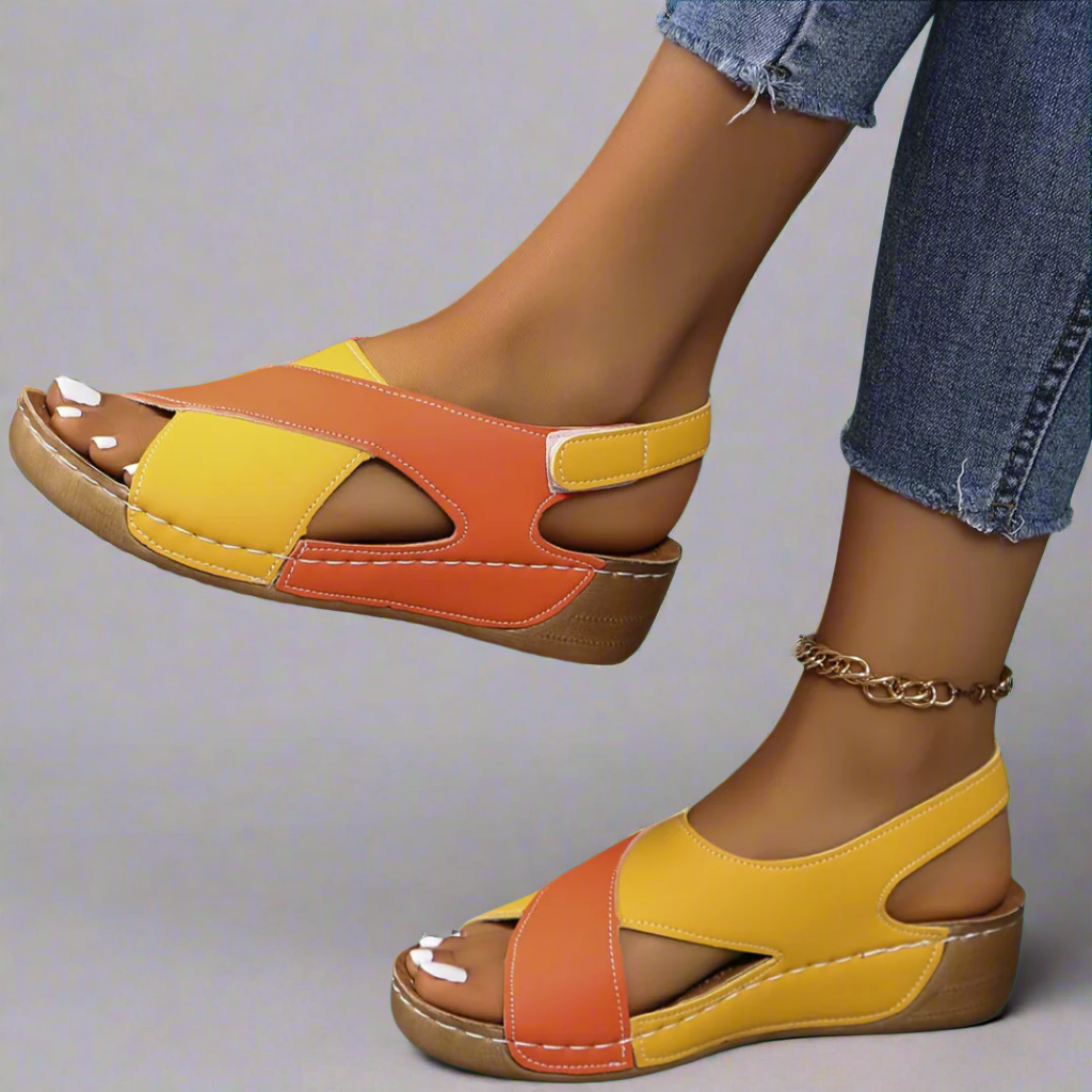Kendra - Farbblock Orthopädische Sandalen