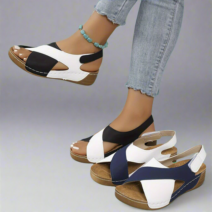 Kendra - Farbblock Orthopädische Sandalen