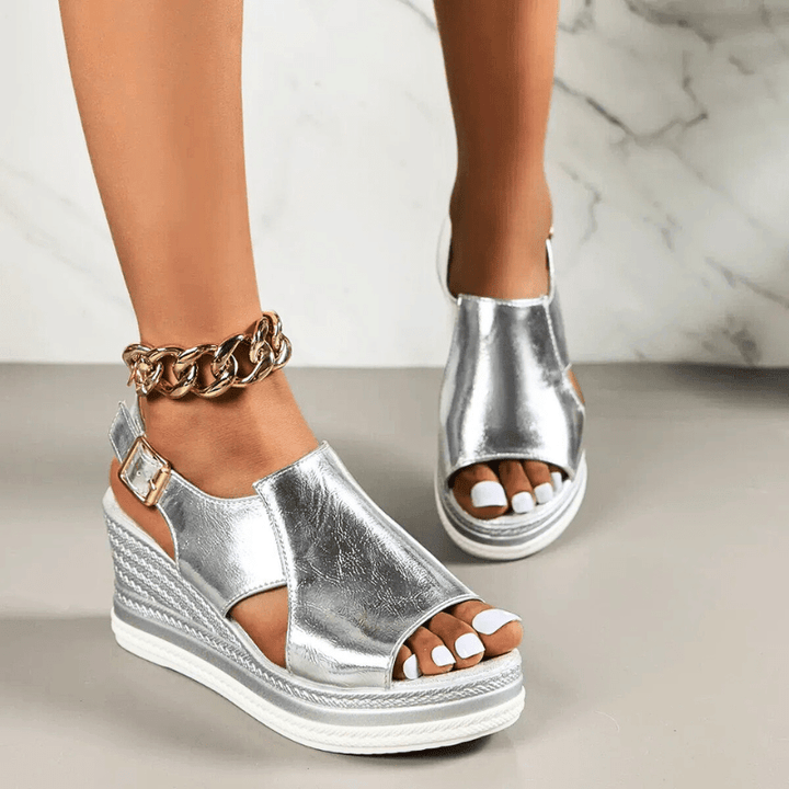Baylie - Elegante Metall-Sandalen