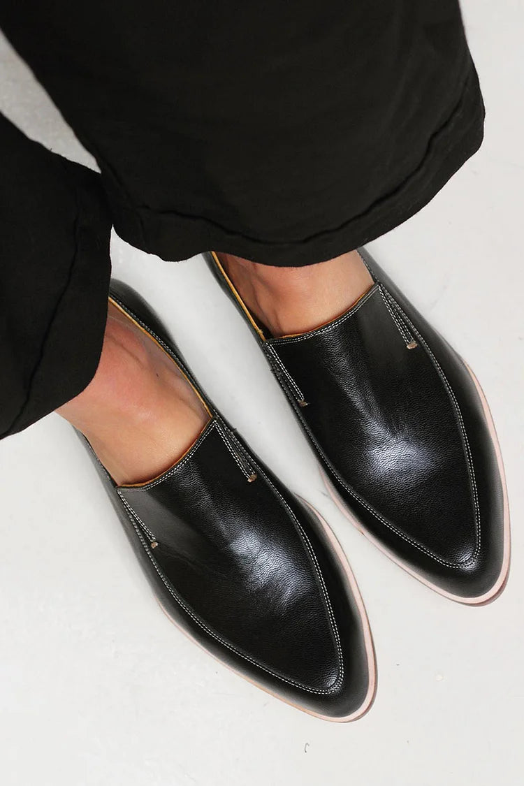 Zofia™ | Schwarz Patchwork Mokassin