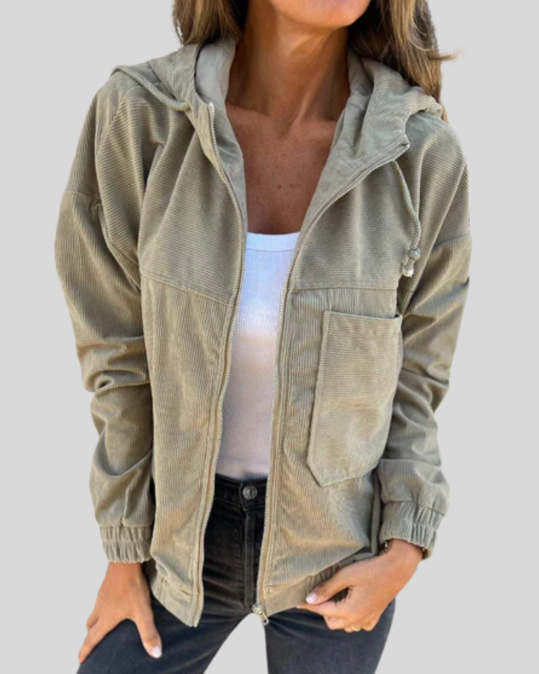 Mabel | Weicher Gilet mit Reißverschluss