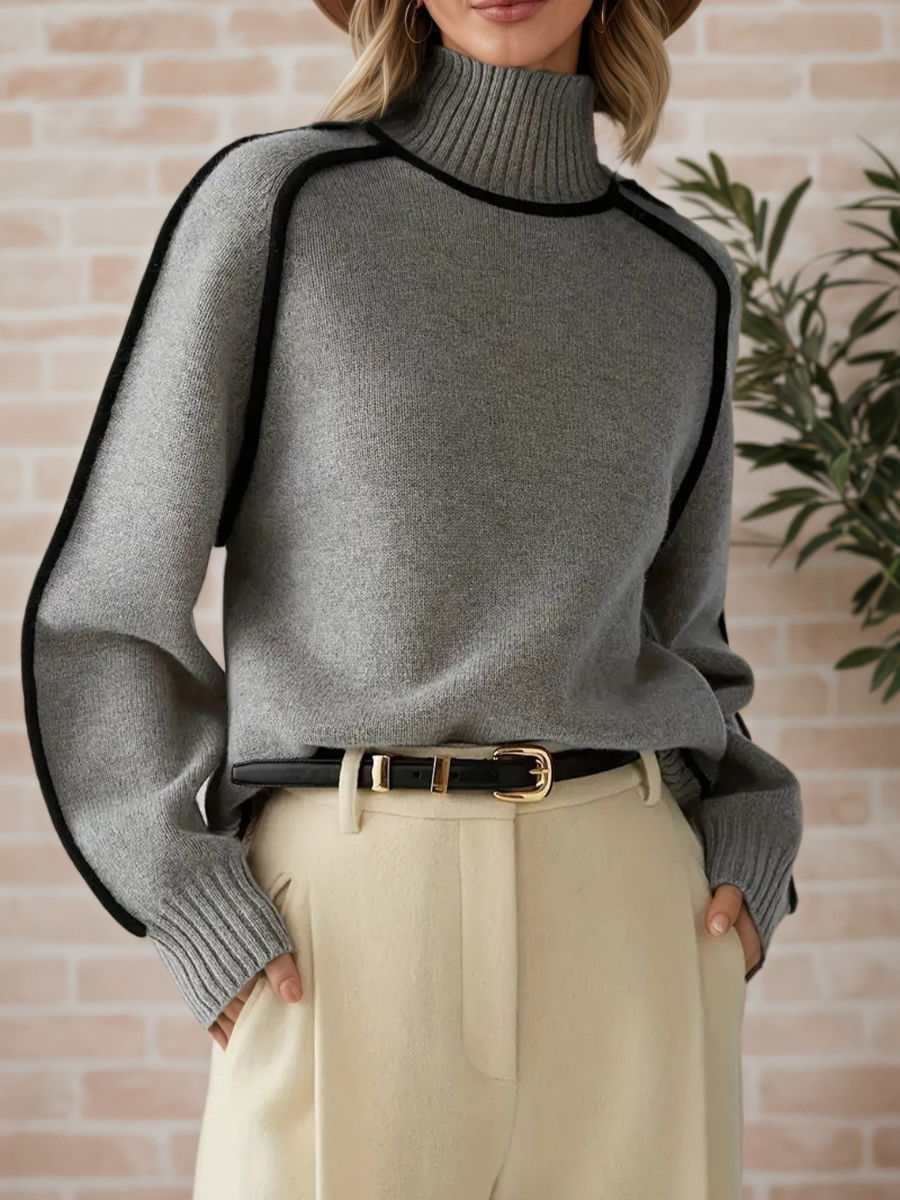 Donna | Stilvoller Pullover mit Stehkragen