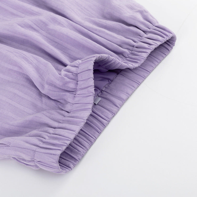 Viola - Ensemble mit Knopfleiste und Leichten Shorts