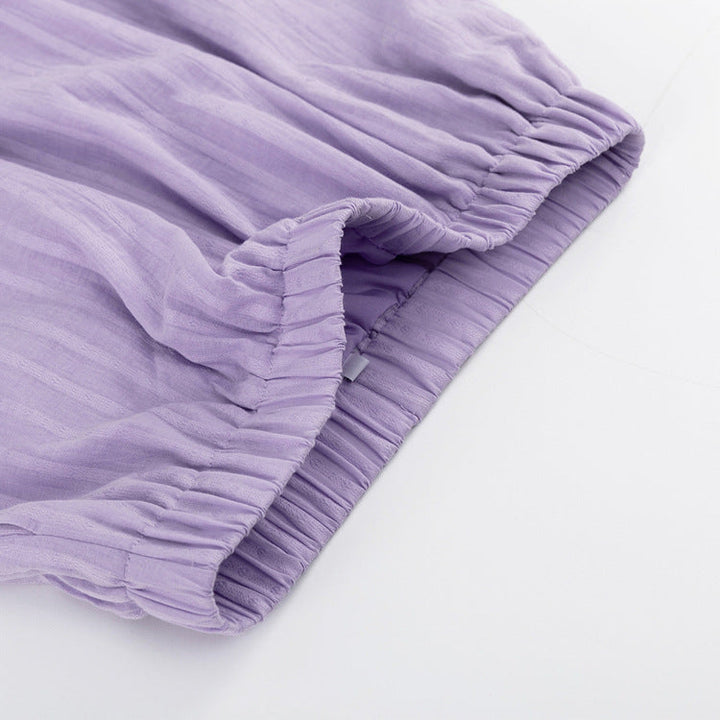 Viola - Ensemble mit Knopfleiste und Leichten Shorts