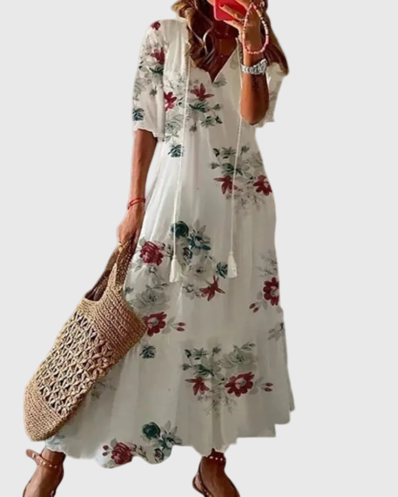 Amalia | Vintage Bohemian Maxikleid für den Sommer