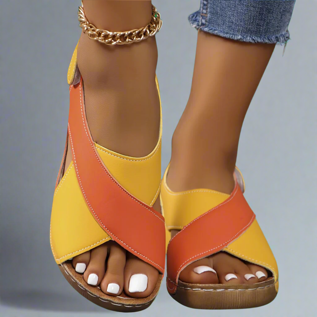 Kendra - Farbblock Orthopädische Sandalen