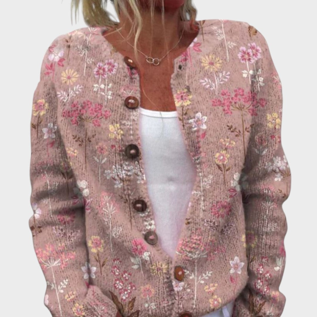 Laura | Cardigan mit Blumenmuster