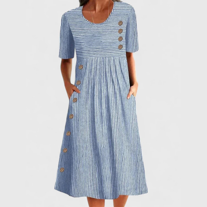 JARNA | Midi-Striped Dress