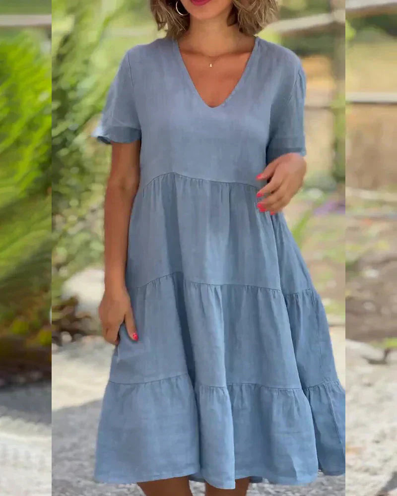 Bexley - Entspanntes Sommerkleid mit V-Ausschnitt