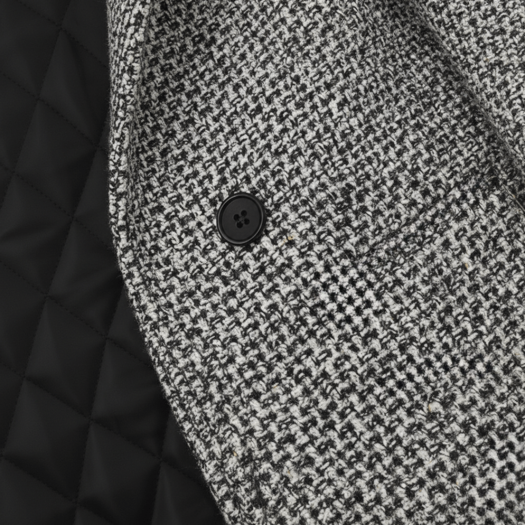 Federica | Bouclé-Einreihiger Mantel mit Revers