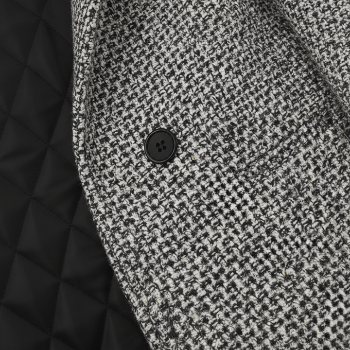 Federica | Bouclé-Einreihiger Mantel mit Revers