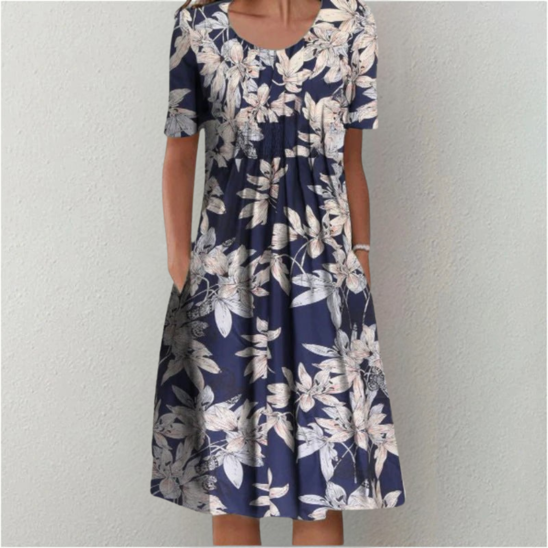 Hailey | Stilvolles und entspanntes Blumenkleid mit praktischen Taschen