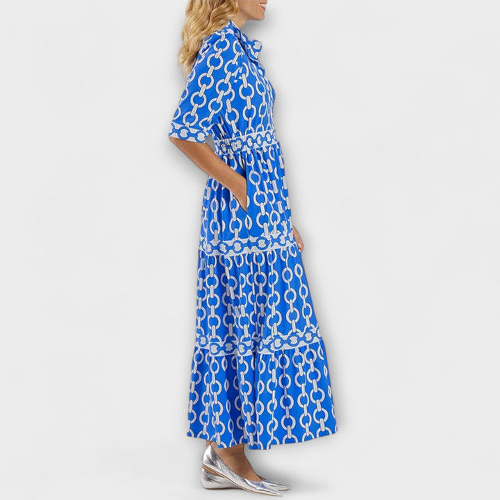 JULIANA | Midi-Kleid im Kettenmuster