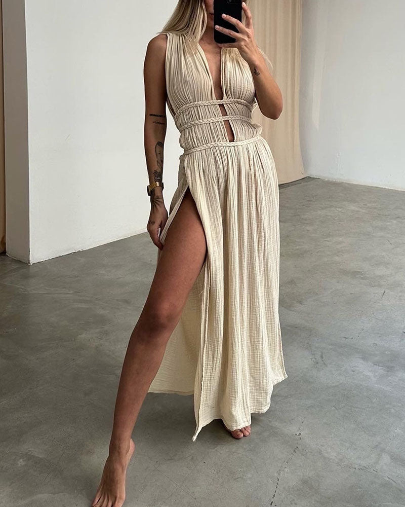 Zolla - Kleid mit Struktur und Schlitz