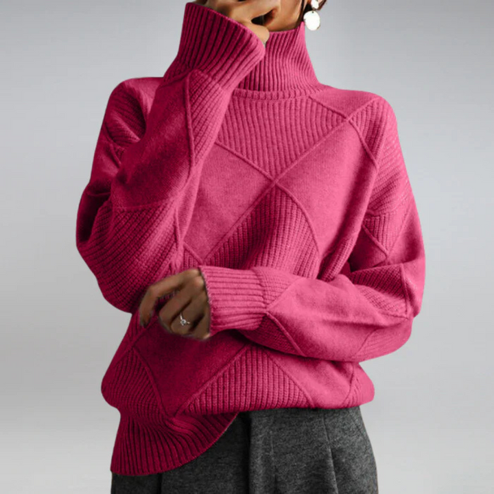 Lauren | Eleganter Cashmere-Pullover mit Stehkragen