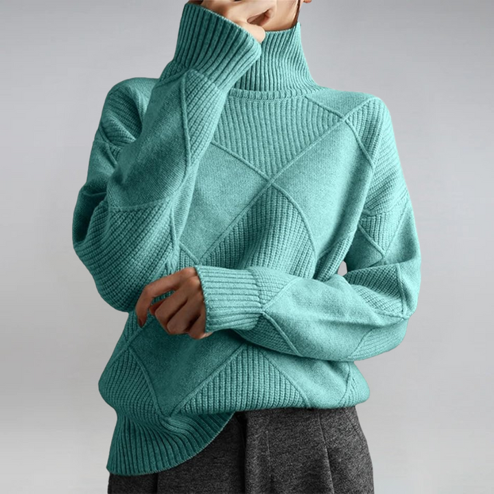 Lauren | Eleganter Cashmere-Pullover mit Stehkragen