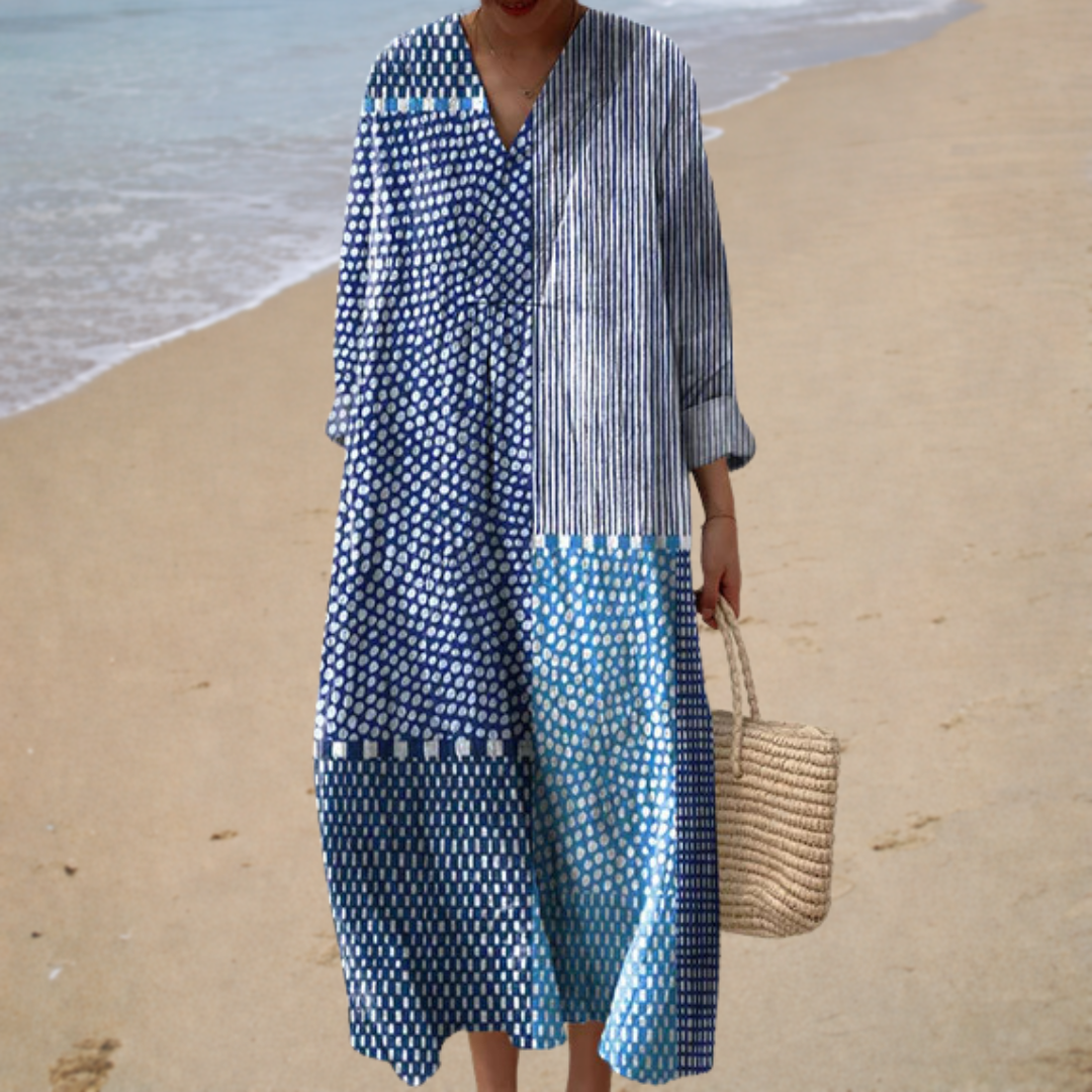 Figurschmeichelndes Sommerkleid mit Muster