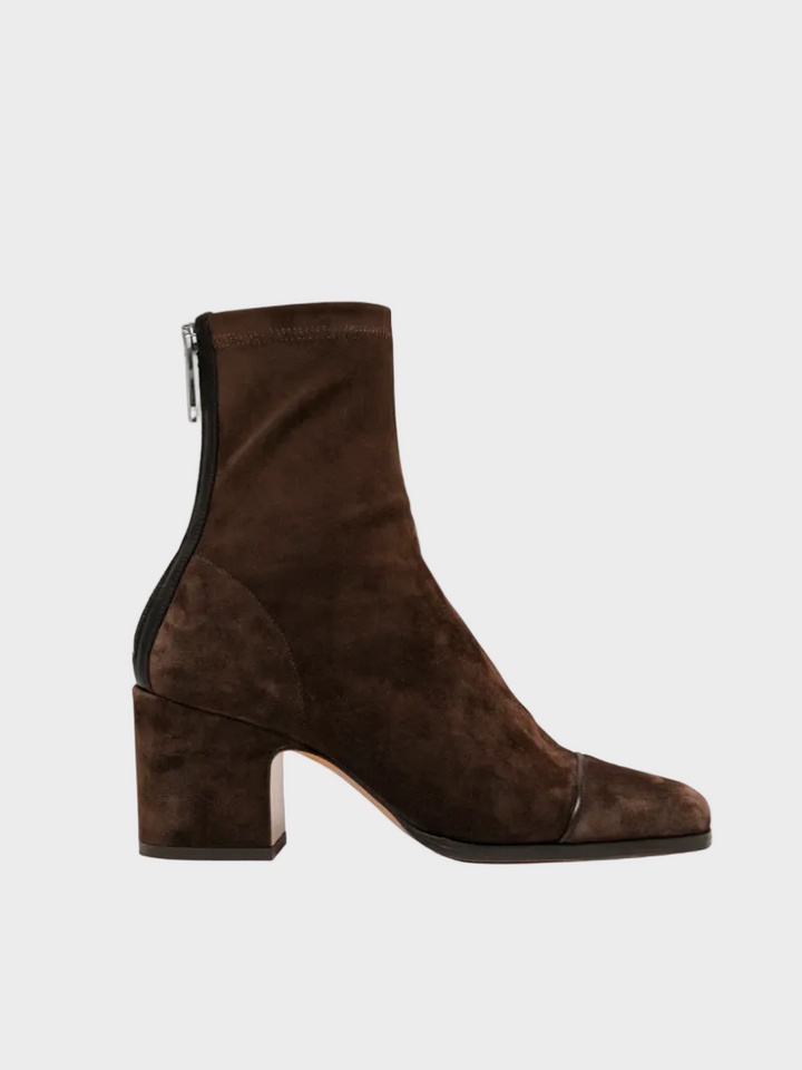 Alma – Veloursleder-Stiefeletten mit Absatz