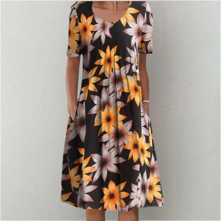 Hailey | Stilvolles und entspanntes Blumenkleid mit praktischen Taschen