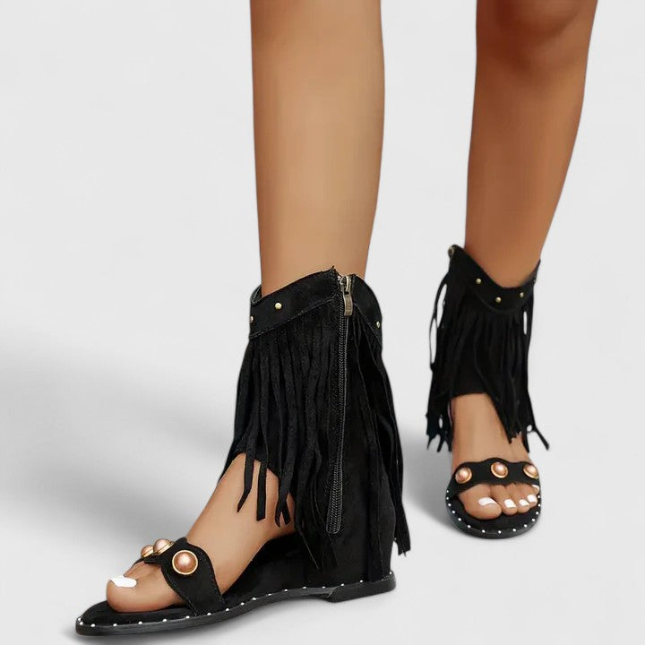 Eira - Stylische Fransen-Sandalen