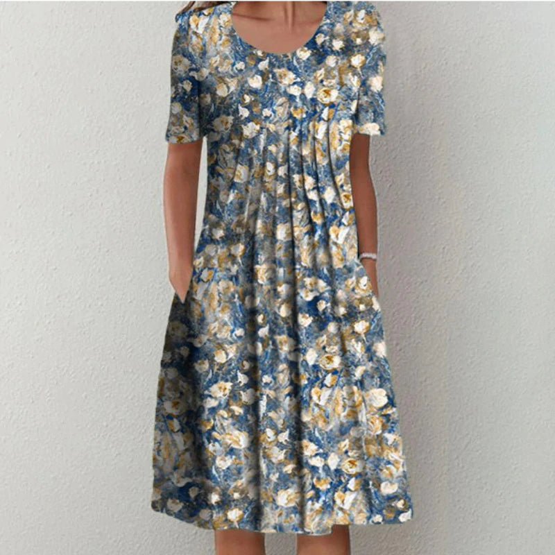 Hailey | Stilvolles und entspanntes Blumenkleid mit praktischen Taschen