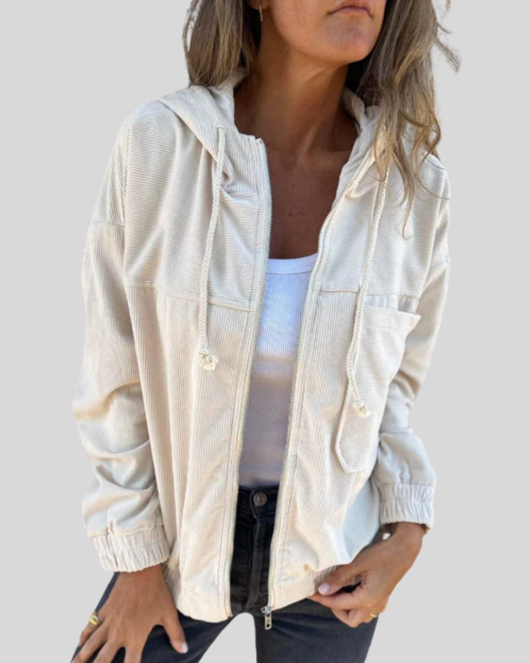 Mabel | Weicher Gilet mit Reißverschluss