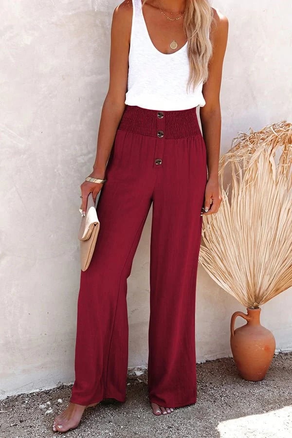 Riana - Hohe Taillenweite Lockere Hose