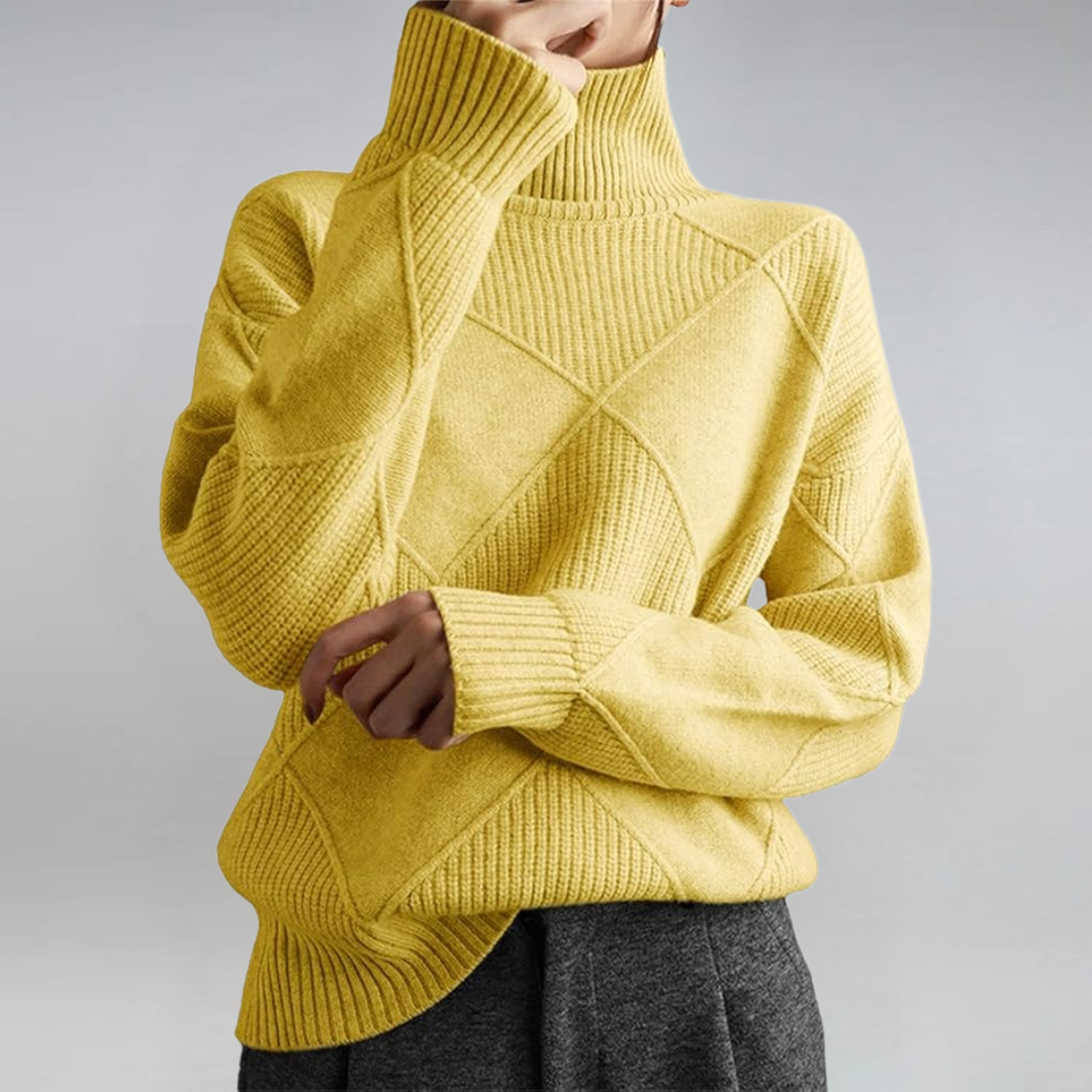 Lauren | Eleganter Cashmere-Pullover mit Stehkragen