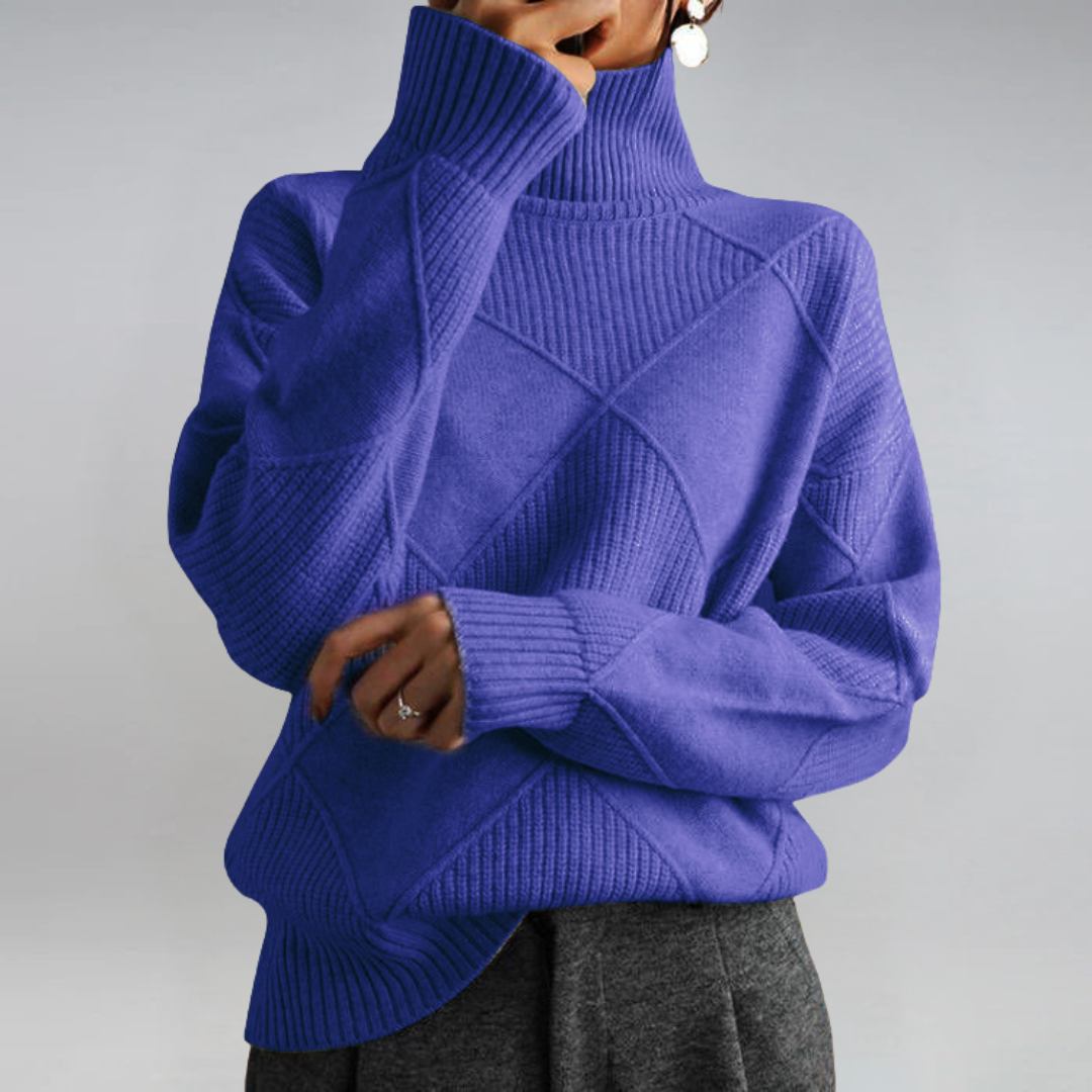 Lauren | Eleganter Cashmere-Pullover mit Stehkragen
