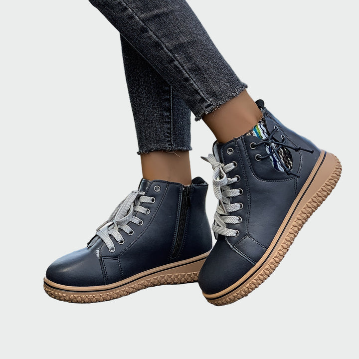 Iwona - Orthopädische Lederstiefeletten bis zum Knöchel