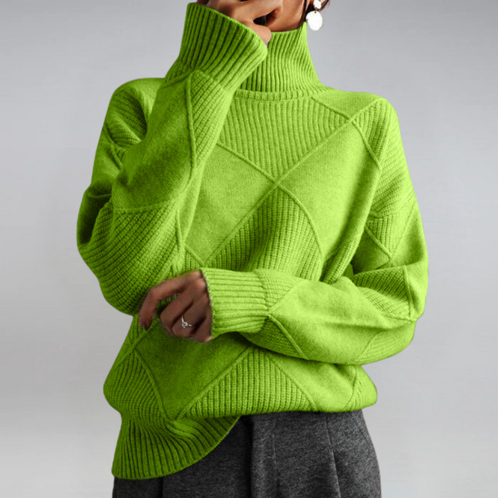 Lauren | Eleganter Cashmere-Pullover mit Stehkragen