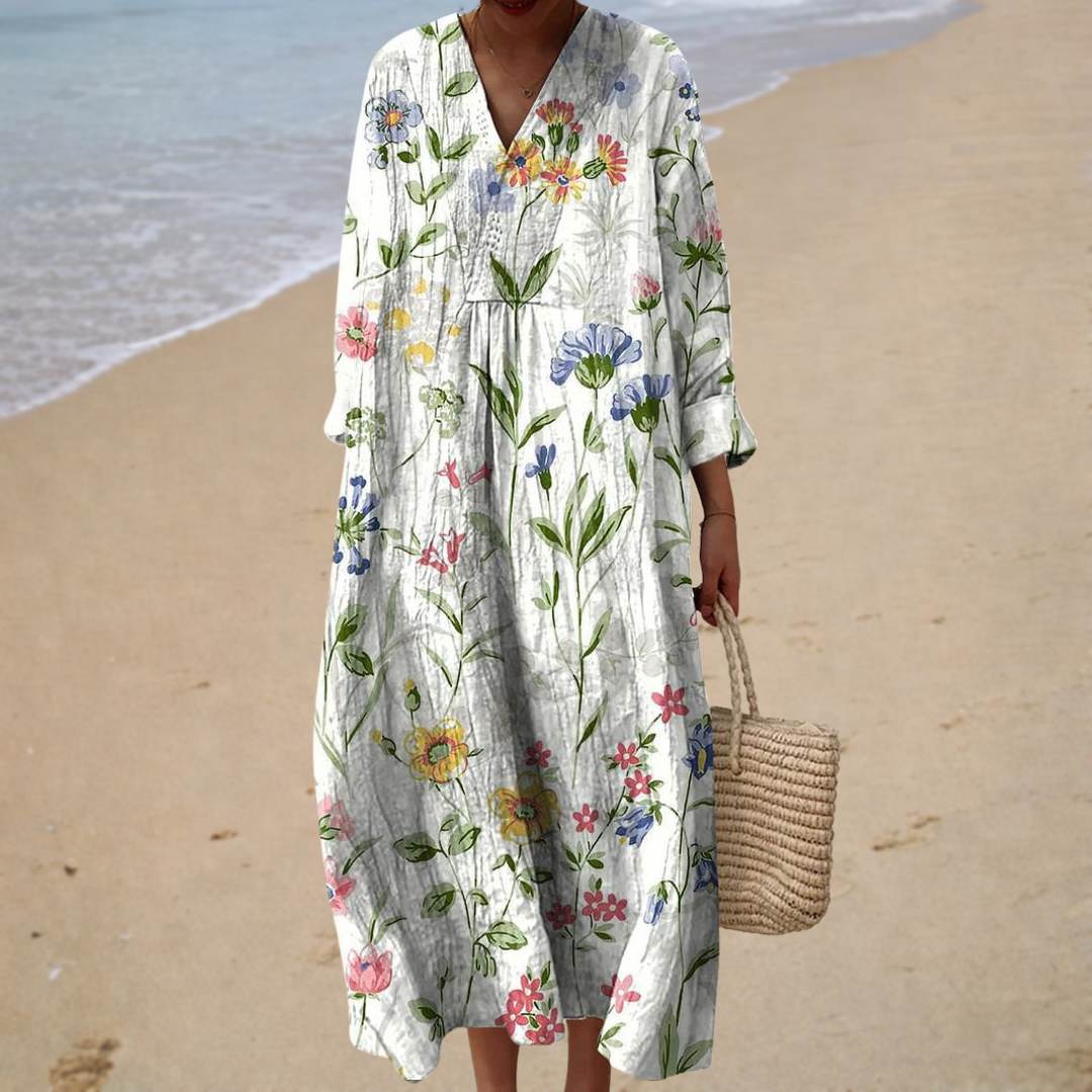 Figurschmeichelndes Sommerkleid mit Muster