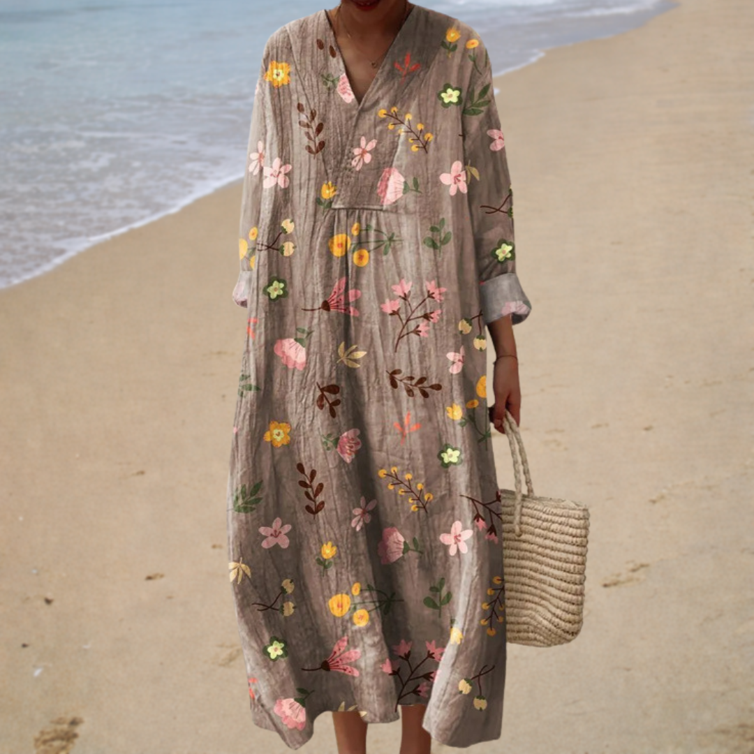 Figurschmeichelndes Sommerkleid mit Muster