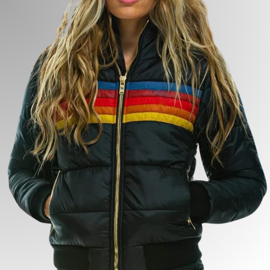 Giorgia | Kurzjacke Color Block mit Kapuze