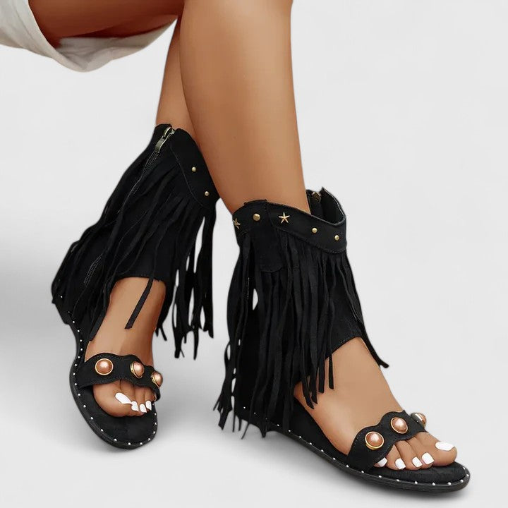 Eira - Stylische Fransen-Sandalen