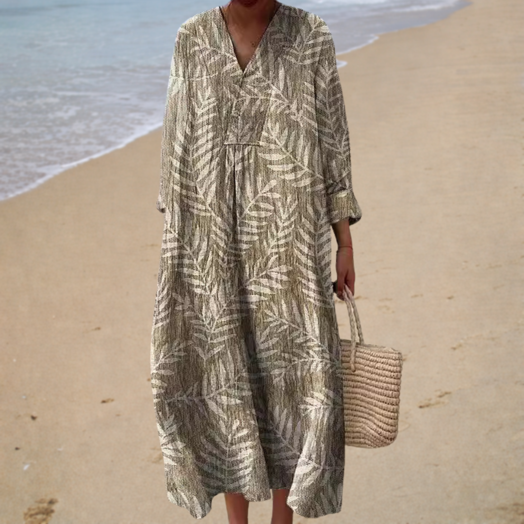 Figurschmeichelndes Sommerkleid mit Muster