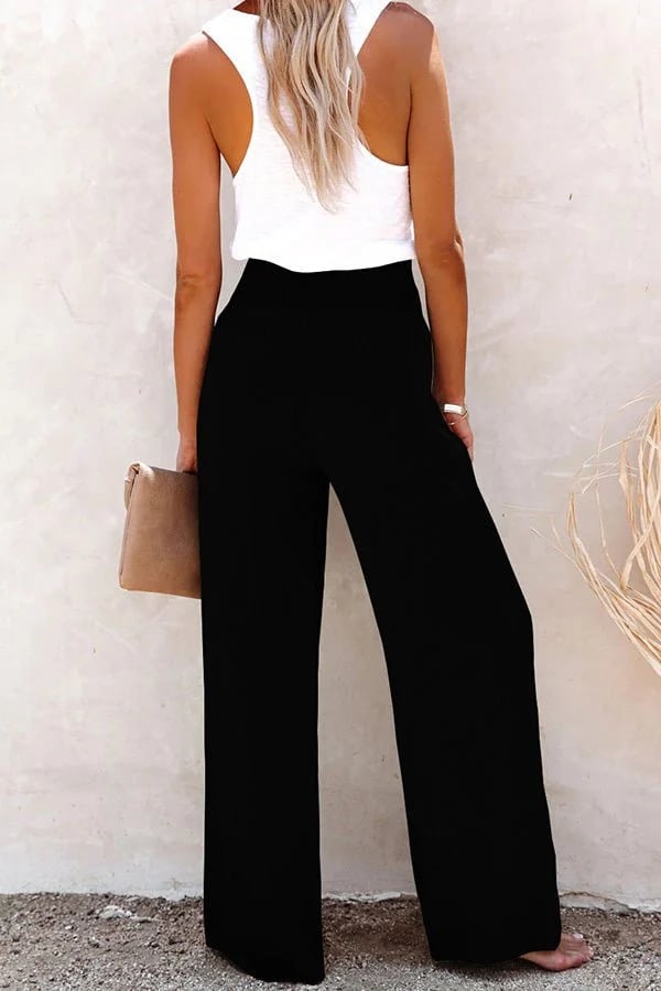 Riana - Hohe Taillenweite Lockere Hose