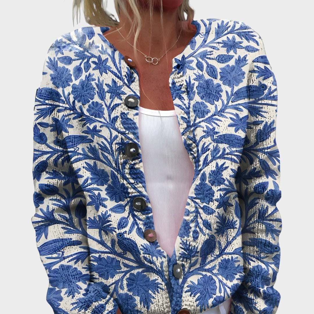 Serena | Cardigan mit Blumenmuster