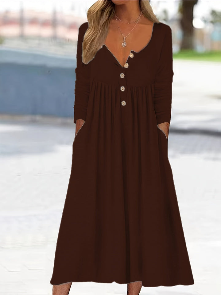 ZARA | Midi-Kleid mit Vorderknöpfen