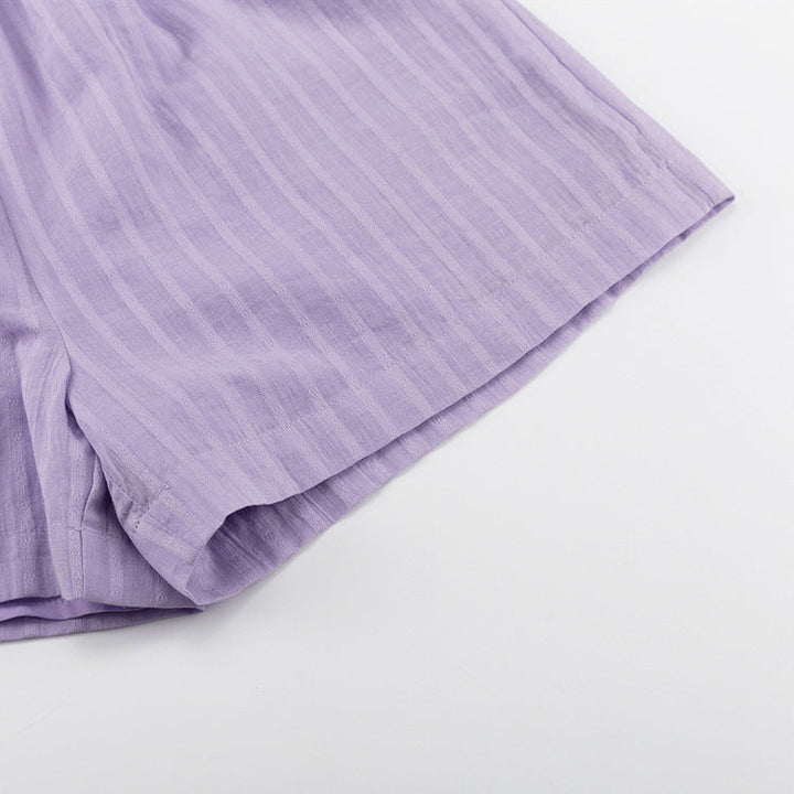 Viola - Ensemble mit Knopfleiste und Leichten Shorts