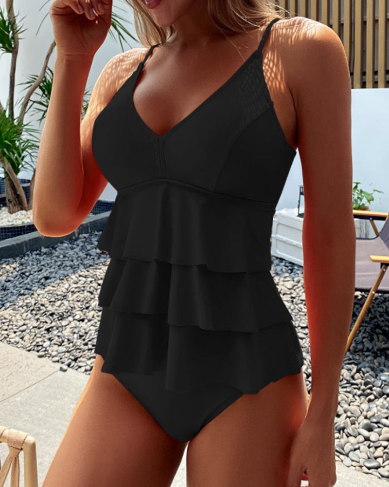 Lia | Eleganter Badeanzug mit Chic Rüschen